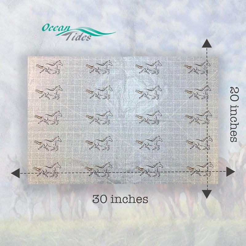 Ocean Tides Premium 10 Sheets (14 x 20 Inches) Valentine’s Wrapping Paper – Gift Wrapping Tissue Paper Bulk for Romantic Gifts, Crafts, & Birthdays – Colored Tissue Papers for Gift Bags, Horse - Image 3